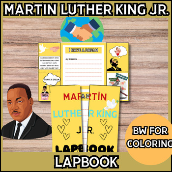 Preview of martin luther king jr Craft & Writing |Black history month activity| MLK Lapbook