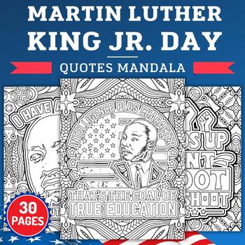 Preview of Printable Martin Luther King Jr | Mlk Quotes Coloring Pages Activities
