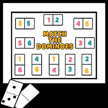 Preview of match the dominos counting activities math games