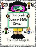 3rd grade Math summer review packet freebie