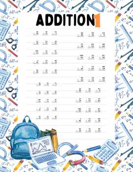 Preview of math addition and subtraction worksheets printable 