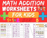 Kindergarten Math Worksheet Bundle - Addition, Place Value