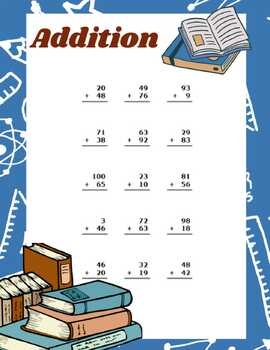 Preview of math addition worksheets printable 