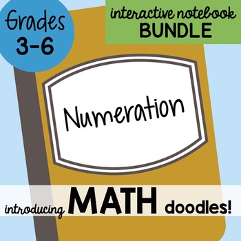 Preview of Math Doodles Interactive Notebook Bundle 1 - Numeration