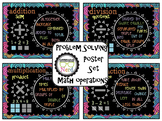 math story problem posters key words: add, subtract, multi