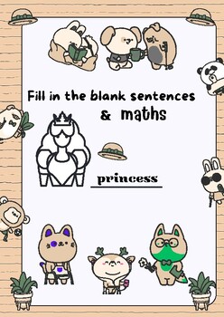Preview of maths and Fill in the blank sentences