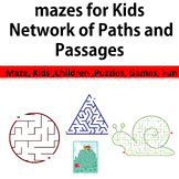 mazes for Kids: Network of Paths and Passages: Maze, Kids 
