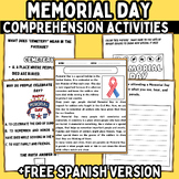memorial day moral values Comprehension Passage activities