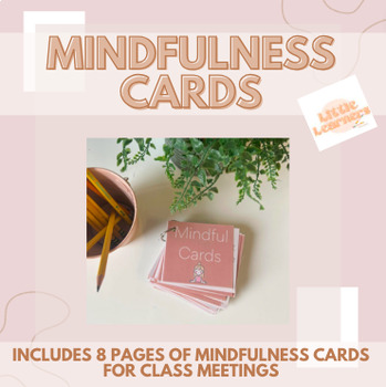 Mindfulness Cards by Little Learners with Zinnel | TPT