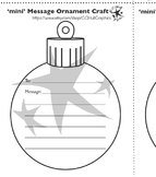 mini Message Ornament Craft PDF Template