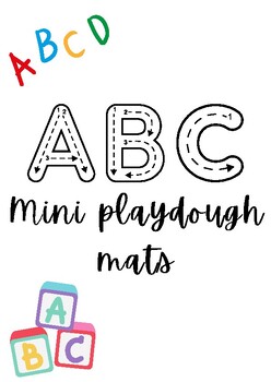 Preview of mini abc playdough and trace travel mats
