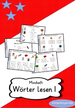 Preview of mini activity book "reading words" / "Wörter lesen" I