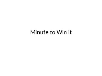 Preview of minute to win it games