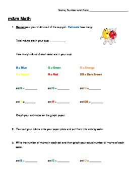 m&m Math Activity by The Middle School Classroom | TpT