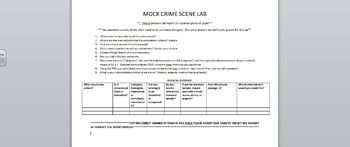 Preview of mock crime scene lab