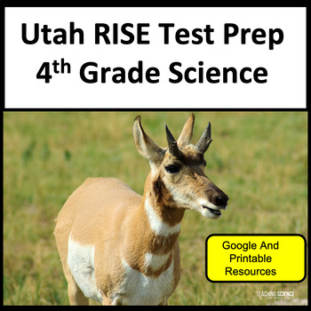 Preview of 4th Grade Utah RISE Test Prep Science Review Bundle