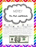 money pretest, posttest, and retest