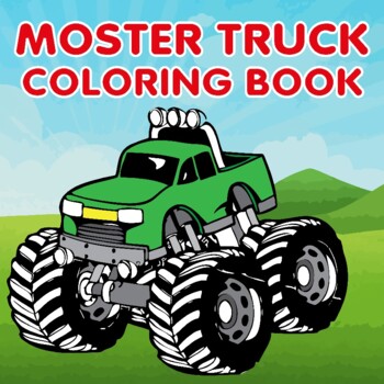 Preview of monster truck coloring book for Kids