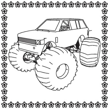 Free Printable Monster Jam Speed Coloring Page for Adults and Kids 