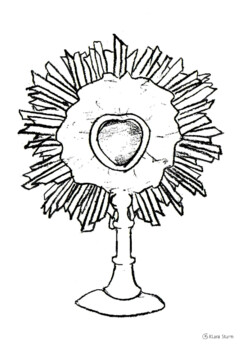 st clare of assisi monstrance clipart