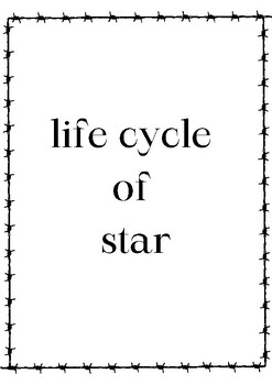 Preview of montessori 4 part card - life cycle of the star
