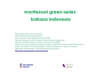 Preview of montessori green series bahasa indonesia