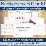 montessori math: My numbers booklet from 1 to 10
