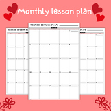 monthly lesson plan template month at a glance your compac