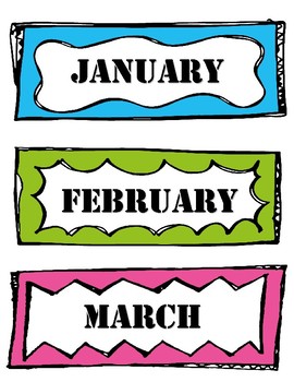 Preview of months of the year and days of the week labels