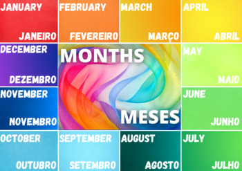 Preview of months of the year in english and portuguese