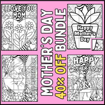 Preview of mother's day Collaborative Poster bundle | mother's day Poster | bulletin board