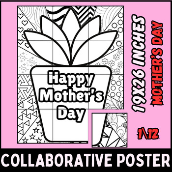 Preview of mother's day Collaborative Poster | mother's day Poster | bulletin board ideas