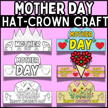 Preview of mother's day Hat & Crown Crafts - Headband Craft bundle | mother's day craft |