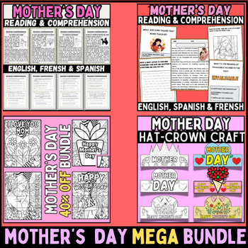Preview of mother's day Mega Bundle | reading and comprehension | crafting and more
