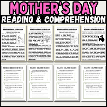 Preview of mother's day Reading Comprehension Passages | 1st to 3rd grade students