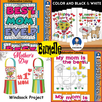Preview of mother's day collaborative poster /Agamographs/ Windsocks Lanterns Activities