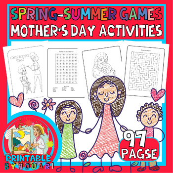 Preview of mothers day activities for kids - summer and spring activities for mothers day