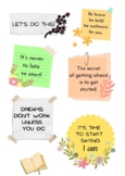 motivation stickers, affirmation stickers, cliparts, for G