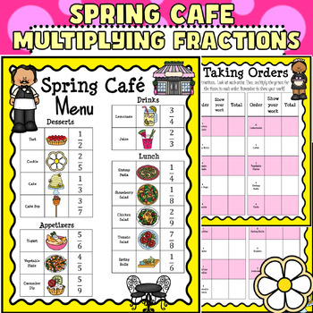 Preview of Spring Cafe: Multiplying Fractions