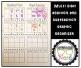 Multi Digit Addition and Subtraction Graphic Organizer