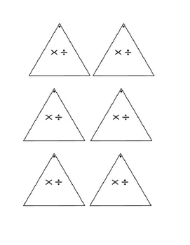 multiplication and division fact triangles by Fourthandventi | TPT