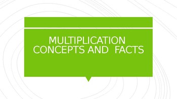 Preview of multiplication concepts and facts