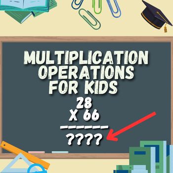 Preview of multiplication operations for children in the 3th, 4th and 5th grades