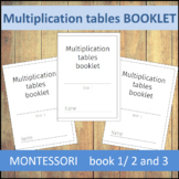 multiplication tables booklet : book 1/2 and 3