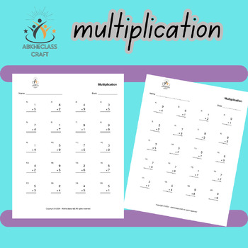Preview of multiplication worksheets