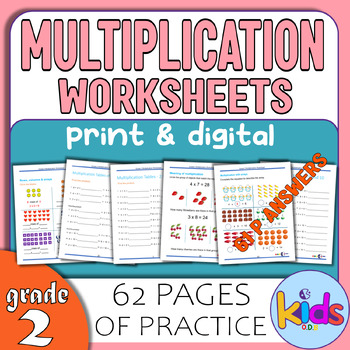 Preview of multiplication worksheets for grade 2