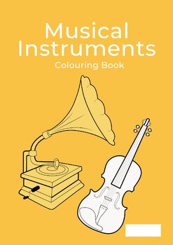 Preview of musical instruments coloring book