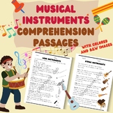 musical instruments reading comprehension for grade 3,4 and 5