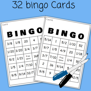 multiplying and dividing fractions bingo activity by VP's Classroom