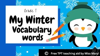 Preview of Winter Vocabulary Words